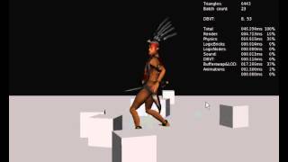 OgreKit ragdoll animation test