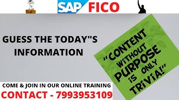 SAP FICO GENERAL LEDGER CONFIGURATIONS THEORY EXPLANATION - LEARN SAP FICO WITH ONLINE TRAINING