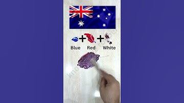 What color do mixed flags make?? #paintmixing #colormixing #satisfyingart #asmart