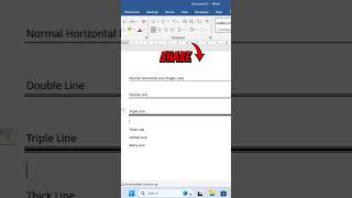 6 Types Line Draw in MS Word | Line Draw in Few Second | #shorts