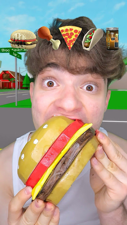 Giant Roblox Food Emoji ASMR!? 🤤🍔
