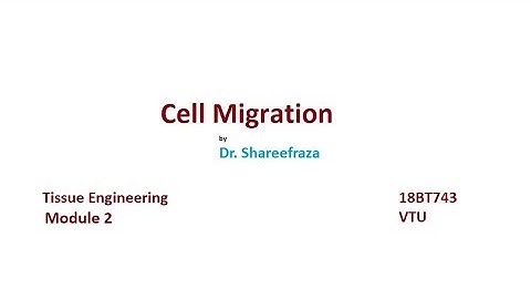 Tissue Engineering, Module 2, Cell Migration #vtu #tissueengineering #biotechnology #vtuexams #vlog