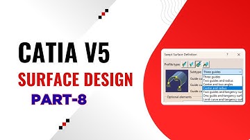 CATIA V5 Surface Design Tutorials Part-8 | Swept Surface-Circle