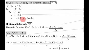 Solving by completing the square (GCSE/IGCSE)