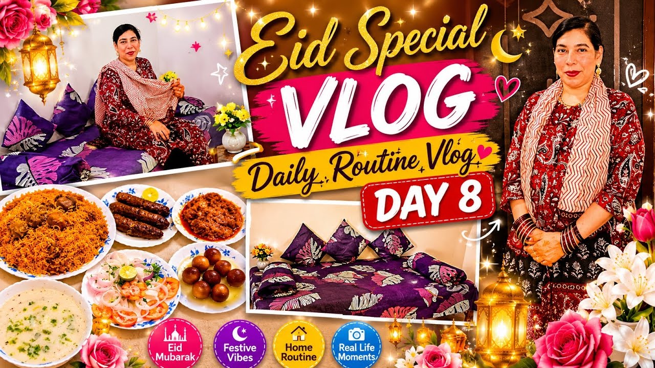 Daily vlogs day 8 ✨eid special vlog 🌙  delicious lunch and m