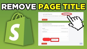 How To Remove Page Title On Shopify (2025)