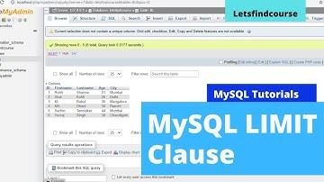 MySQL Limit Clause - MySQL Tutorials | Letsfindcourse