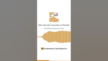 Why add transcripts to video on Moodle?