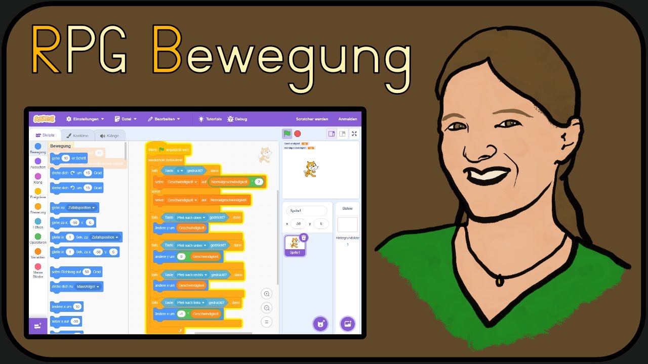 Scratch RPG Bewegung - Programmieren Skill Tree 3.3.1