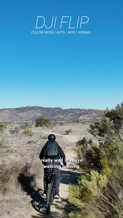 Follow mode is one of many quickshots the ​⁠@DJI  FLIP drone can do, even without a remote control