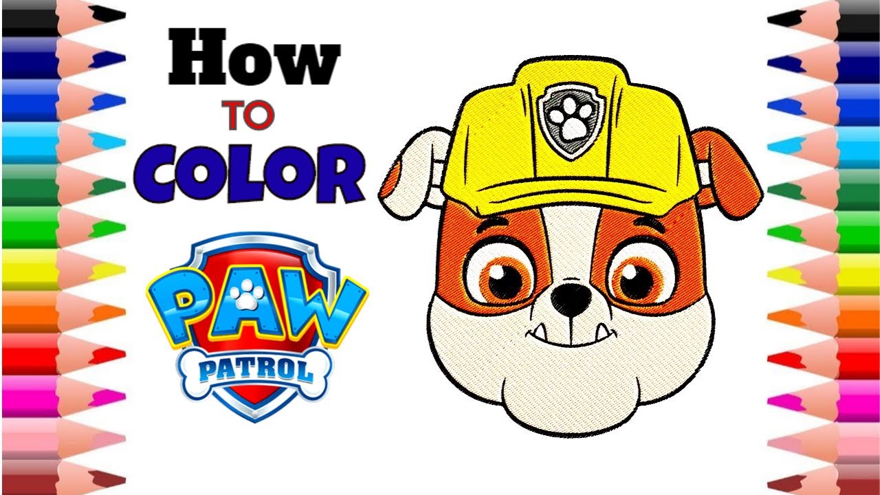 How To Color Rubble From PAW PATROL - YouTube