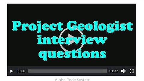 Project Geologist interview questions