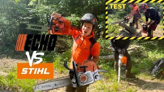 Stihl ms 362 VS Echo 621SX test rapide meilleur tronçonneuse bois de chauffage