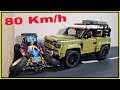 Land rover defender vs off road buggy  80 kmh  lego technic crash test  launched by hand