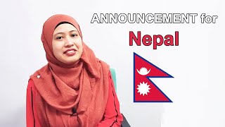 ANNOUNCEMENT for Nepal by Malaysian Girl Reactions