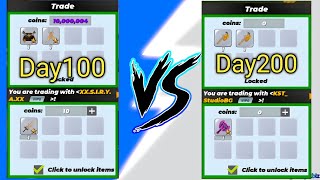 DAY100 VS DAY200 HOW TO GET RICH TREAD SYSTEM IN BLOCKMAN GO SKY ISLAND 🤯🤯🤯🏝️🏝️🏝️