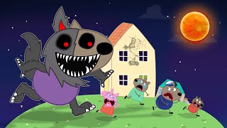 Danny Dog Sad Story : Danny Dog turns into a giant werewolf - Peppa Pig Funny Animation