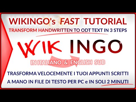 Tutorial - How convert handwriting to word text files (or  odt)