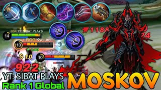 Monster Moskov Deadly Spear Build! - Top 1 Global Moskov by YT: SIBAT PLAYS - Mobile Legends