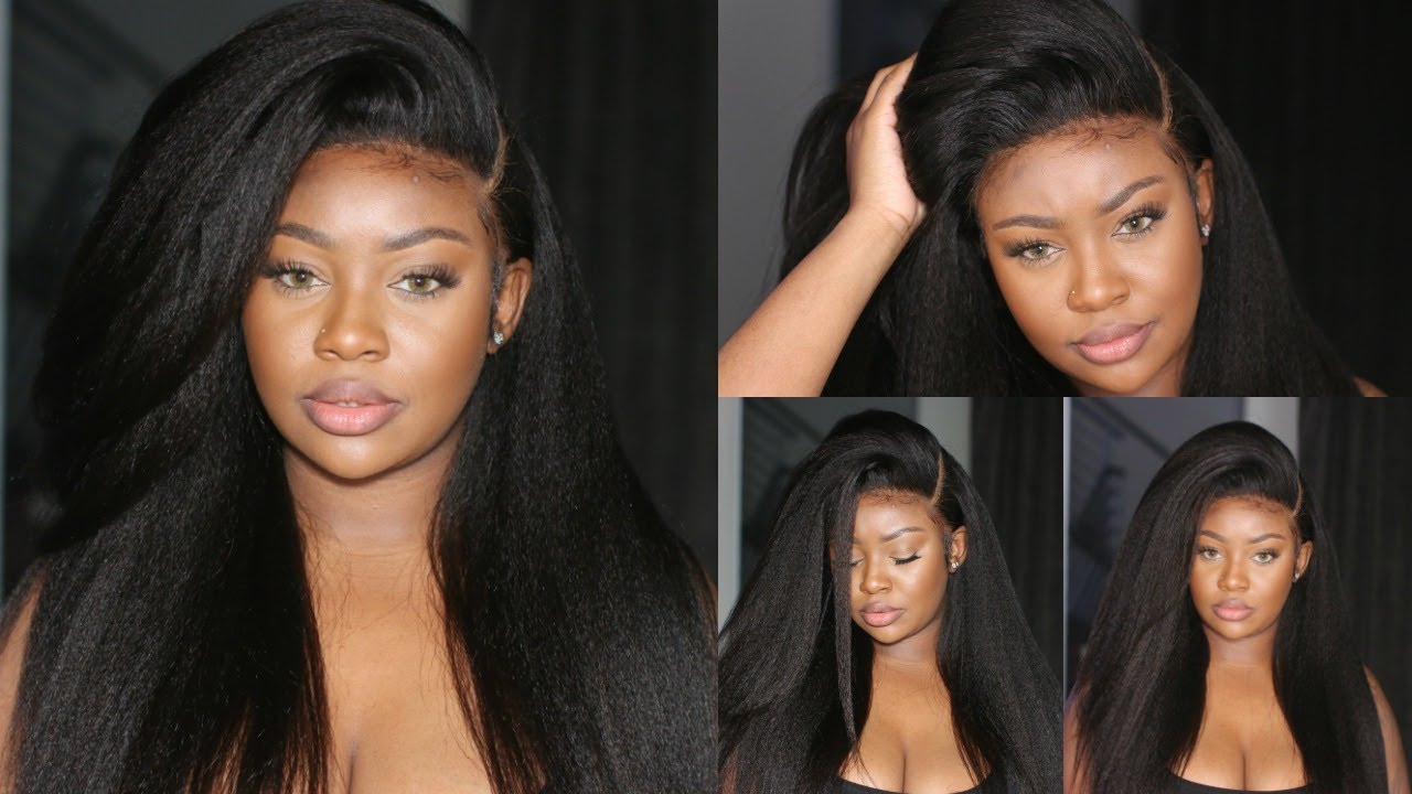 Italian Yaki Indian Remy Human Hair 360 Lace Wig with Silk Top Lace |  OMGHerHair - YouTube