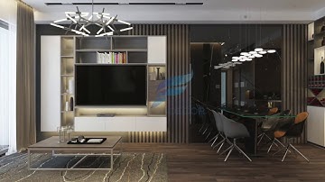 Thiết kế thi công nội thất căn hộ 90m2 chung cư The Gold View