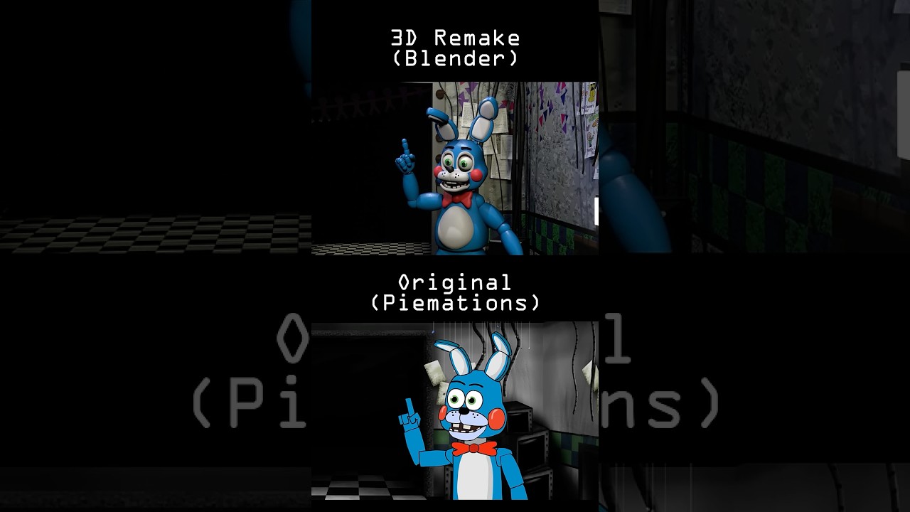5 AM at Freddy's: The Prequel | Animation Comparison (Part 1) #fnaf #fnaf2 #fivenightsatfreddys2