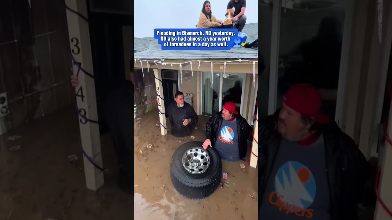 Flooding in Bismarck, ND yesterday  ND also had a2