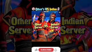OTHER SERVER VS INDIAN SERVER IN FREE FIRE #funny #gaming #shorts #short #youtube #nitinfreefire