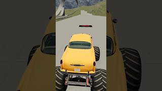 Monster Trucks vs Instant Acceleration Downhill 600 MPH Blast in BeamNG #beamng #beamngcrashes