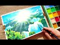 Gouache painting: Princess Mononoke Scene