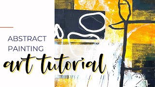 Abstract Painting Tutorial #artjournal #yellowart #arttutorial #abstractpainting #braveart