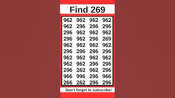 🔍 Test Your Observation Skills With This Fast Number Game #short