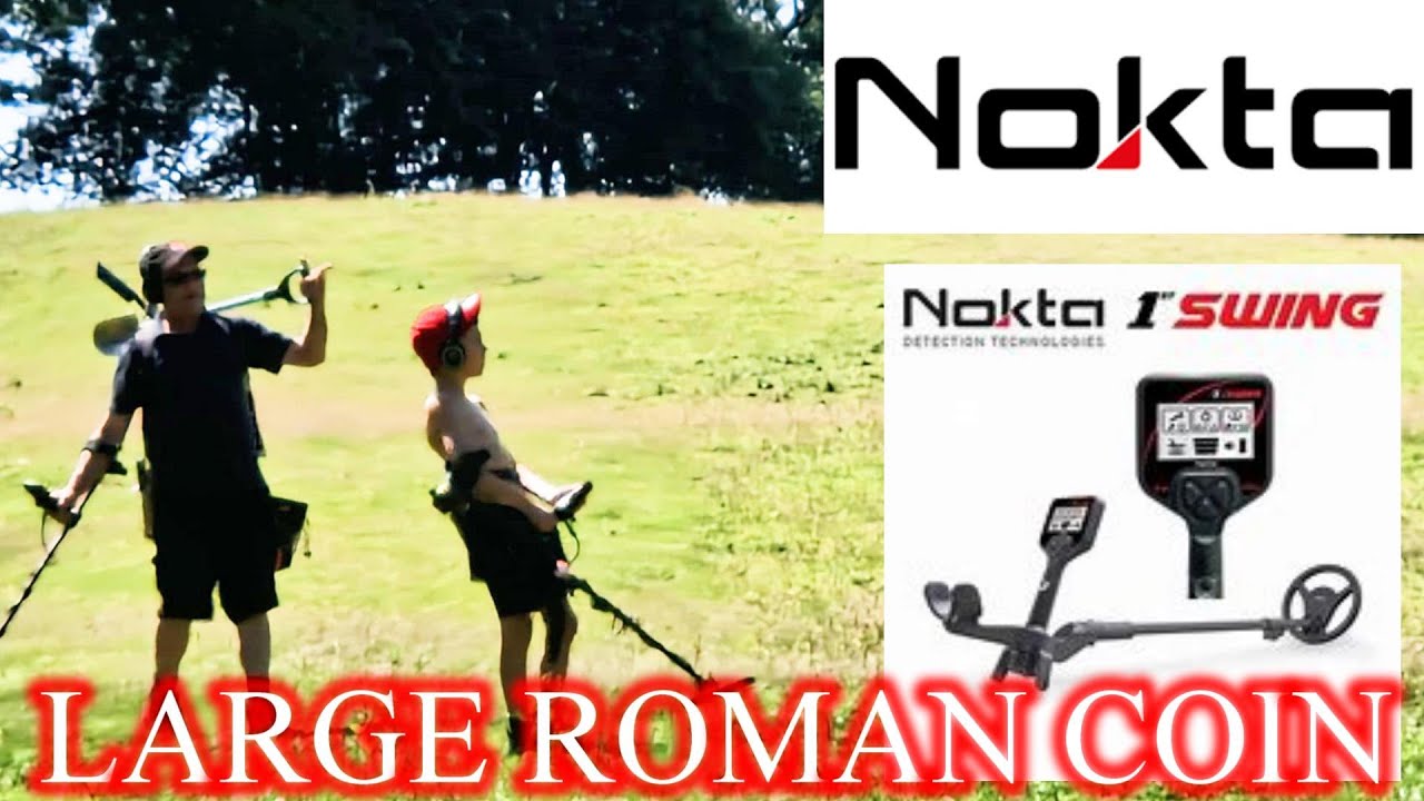 Leo's First EVER coin and its a massive roman, Nokta 1st Swing