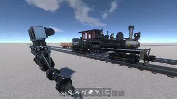 GearBlocks railway and steam locomotive