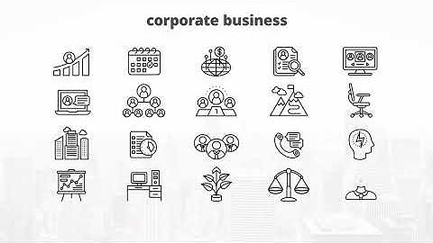 Corporate Business – Thin Line Icons | After Effects Elements - Envato elements