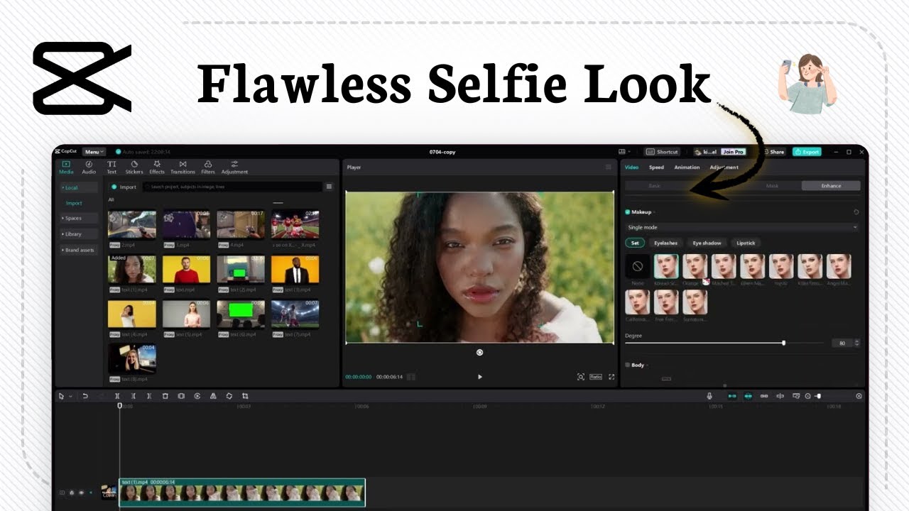 Как ретушировать лицо с помощью CapCut PC (Beauty Boost)