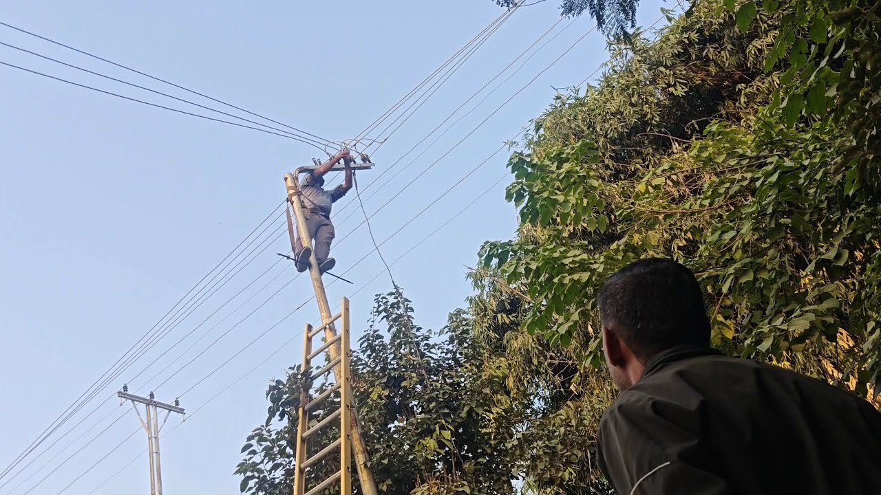 Hpsebl daily hard work routine life vlog 90 DTR meter installation fuse repair light line repair 