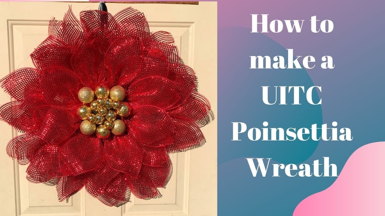 How To Make a Red UITC Poinsettia Wreath with Creative Wreaths and Flowers