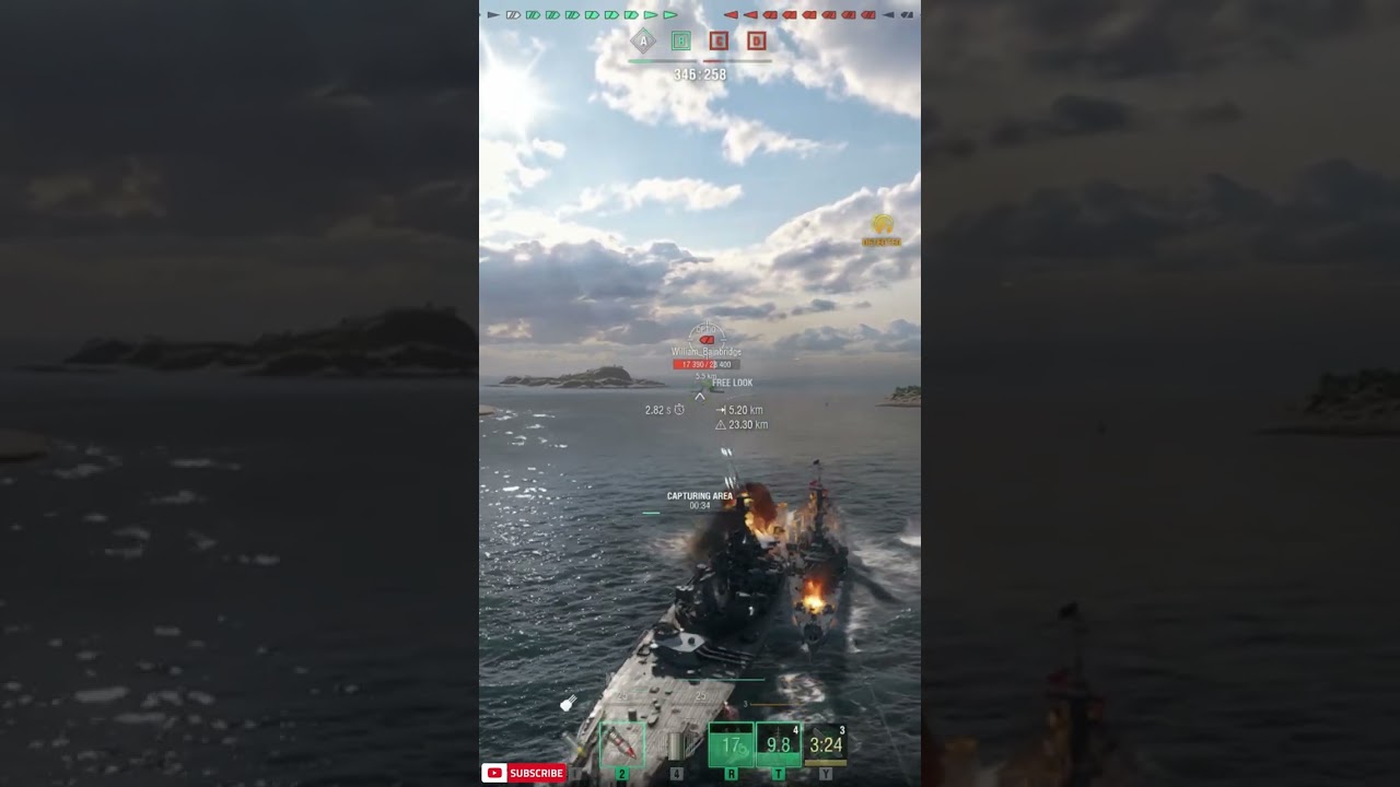 Двойной удар USS Iowa! Один таран, другой стрельба! | World of Warships