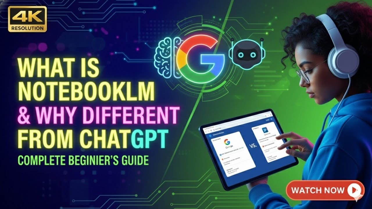 What is NotebookLM and Why Different from ChatGPT | Complete Beginner’s Guide 