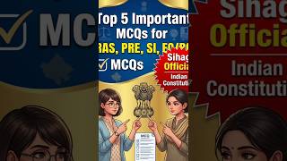 Indian Constitution: Top 5 Most Important MCQs for RAS, Rajasthan SI, EO-RO | Sihag Official