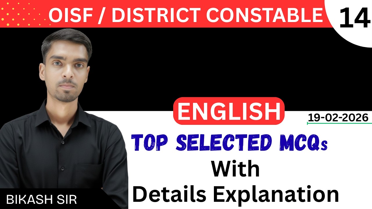 OISF Dist. Constable | TOP MCQs #bikashsirenglish7 #bikashsir #englishgrammar #oisf #oisfconstable