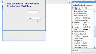 Using The Masked Text Box