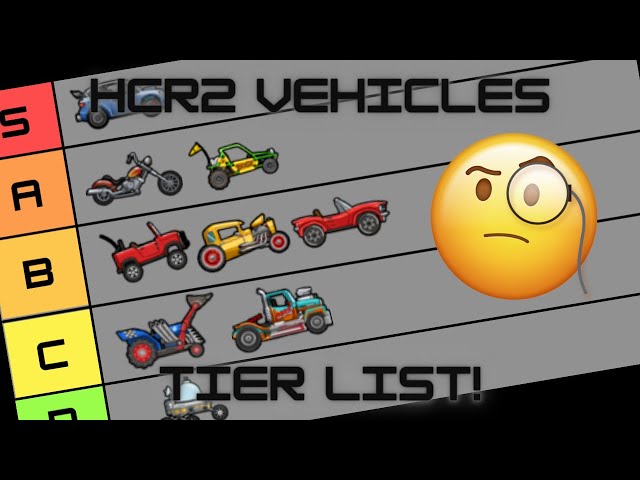 Tier list of all the cars ! : r/HillClimbRacing