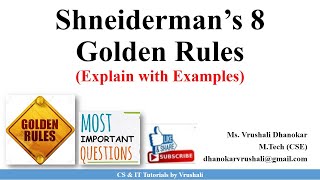 HCI 5.2 Shneiderman’s 8 Golden Rules with Examples