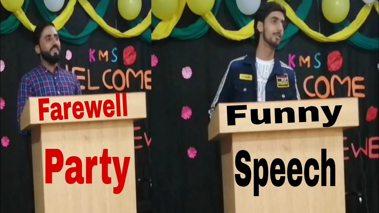Funny speech || Farewell party || 10th Class student || school function -  YouTube