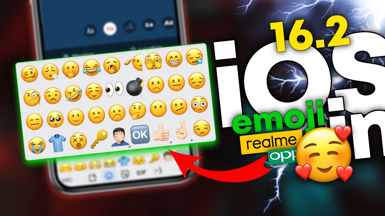 Get iOS 16 emoji on realme iphone emoji in realme how to add ios