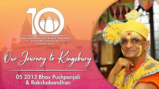 05 2013 Bhav Pushpanjali & Rakshabandhan Our Journey to Kingsbury Kingsbury Mandir Dashabdi Mahotsav