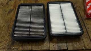 When to replace new air filter to car or truck. Old vs New filter.