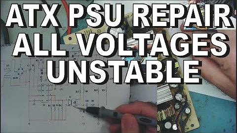 ATX PSU REPAIR.  All voltages unstable. Learn Electronics Repair #138